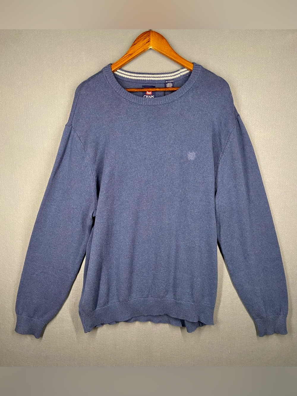 Chaps Men's Crewneck Sweater in Slate Blue